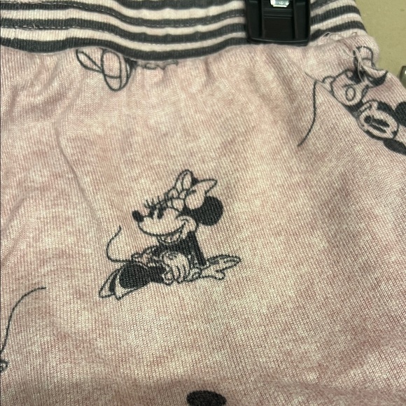 Disney Pink and Black Striped Soft Pajama Jogger Pants W Pockets Small - Picture 4 of 6
